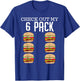 Check Out My Six Pack Hamburger Abs Cheeseburger Gag Gift T-Shirt - T-Shirt | Royal