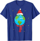 Christmas Planet Earth Pajama Top Santa Space Themed Gift T-Shirt - T-Shirt | Royal