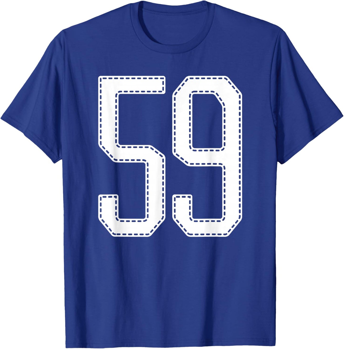 Official Team League #59 Jersey Number 59 Sports Jersey T-Shirt - T-Shirt | Royal