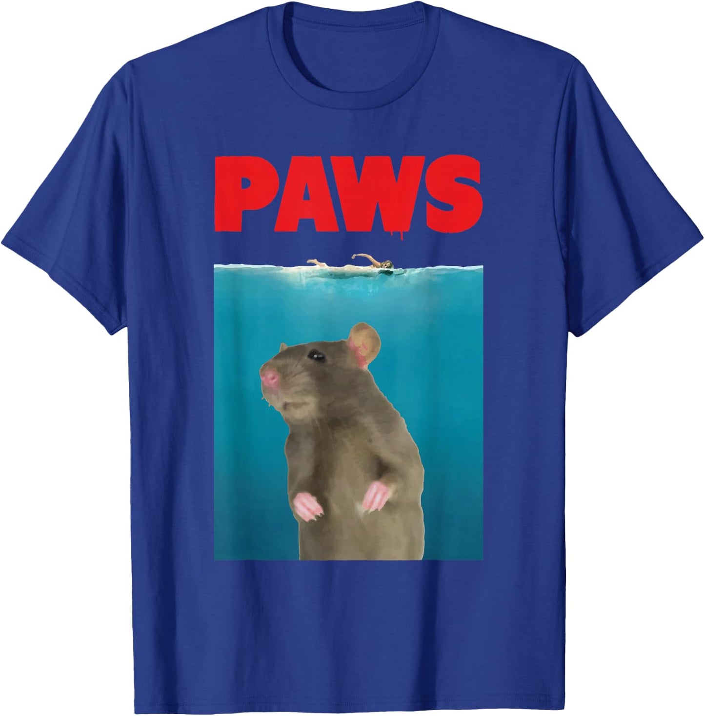 Paws Rat Funny Parody | Mouse Lover Gifts T-Shirt - T-Shirt | Royal