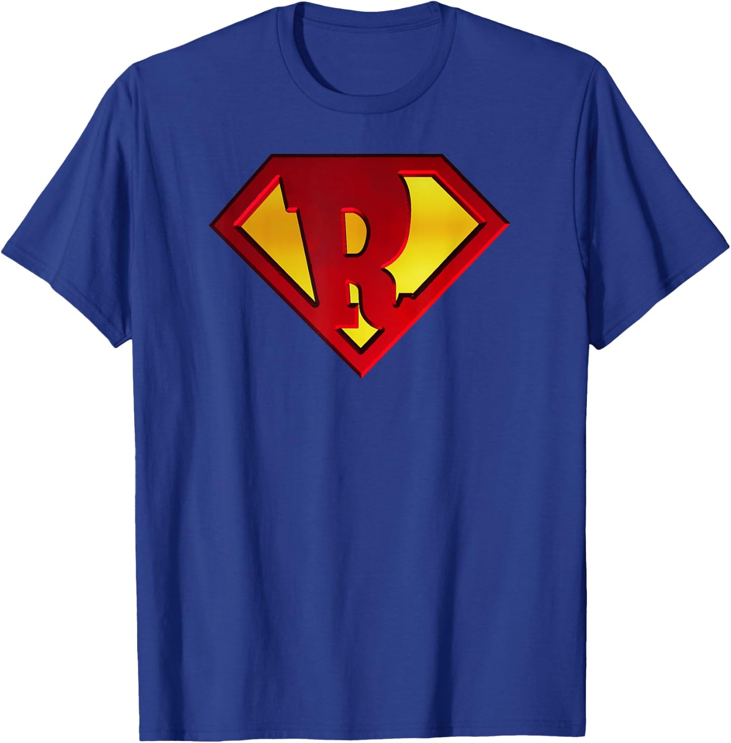Funny SuperHero Shield Letter R name Gift Shirt T-Shirt - T-Shirt | Royal