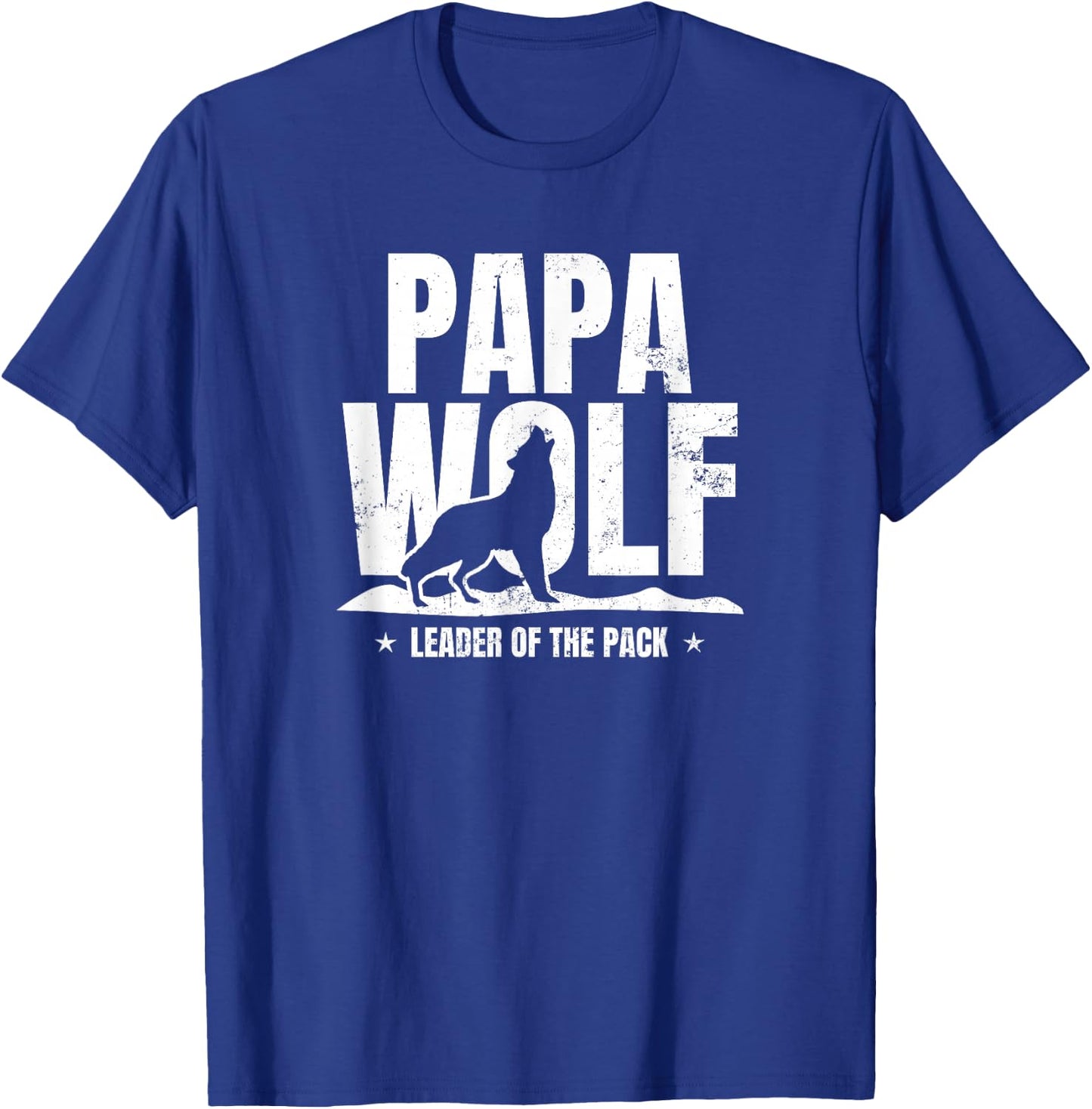 Papa Wolf Design | Leader Of The Pack Gift T-Shirt - T-Shirt | Royal