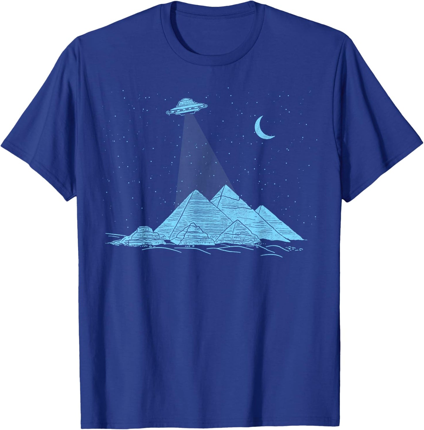 UFO Pyramid Abduction! - BELIEVE T-Shirt - T-Shirt | Royal