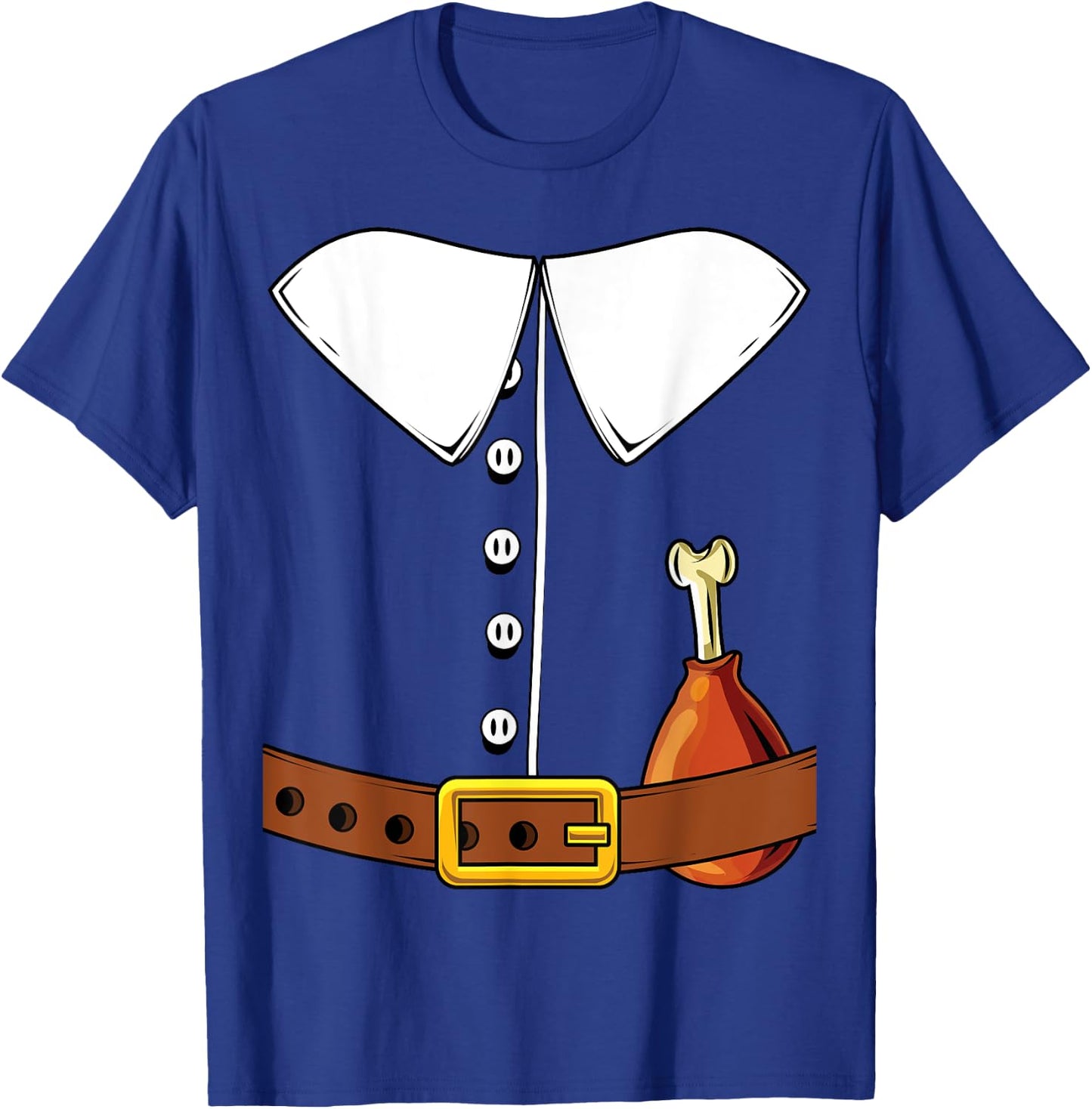 Pilgrim Costume Hat Colonist Thanksgiving Turkey Day Gift T-Shirt - T-Shirt | Royal