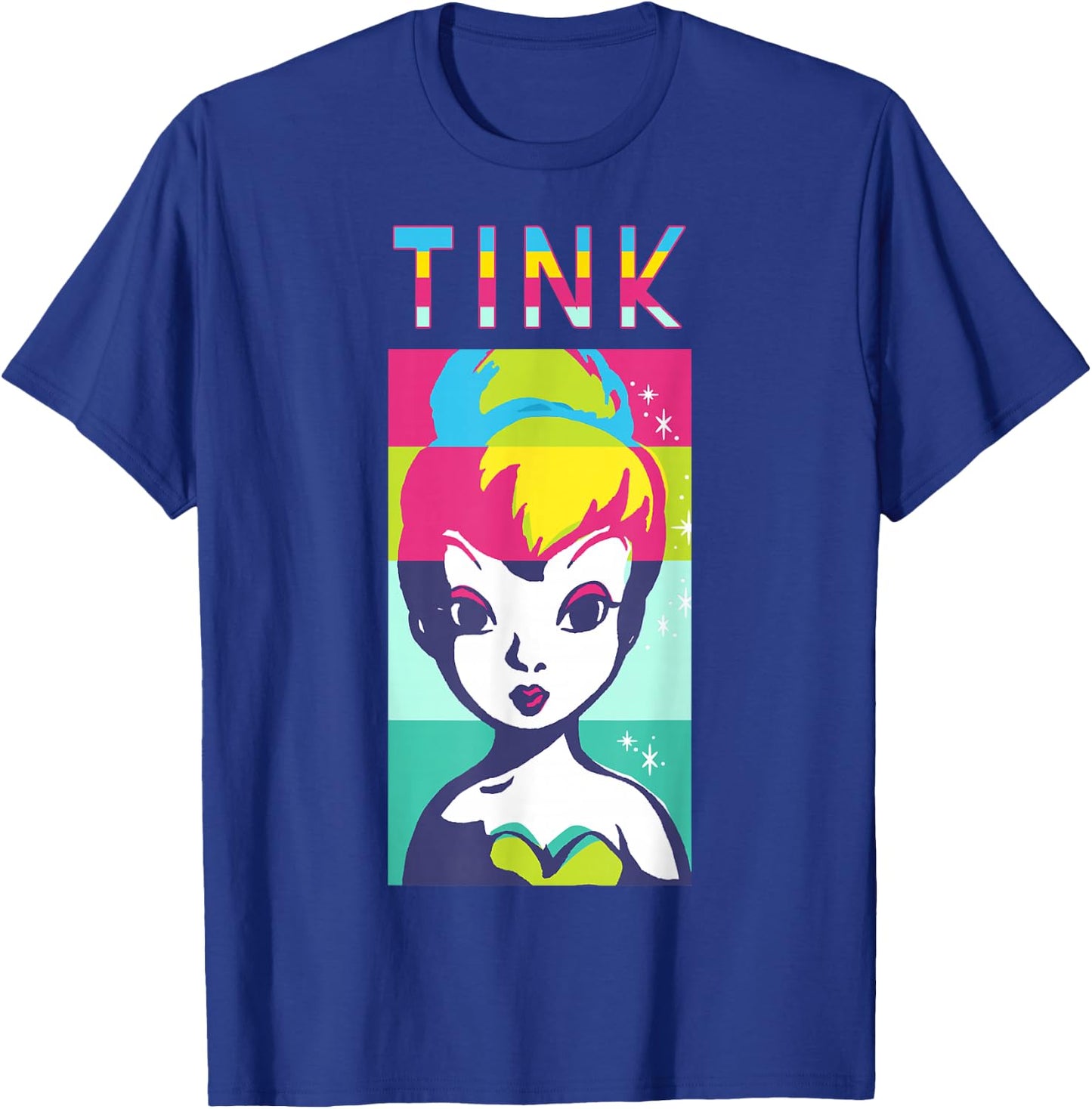 Disney Peter Pan Tinker Bell Color Block Portrait T-Shirt - T-Shirt | Royal