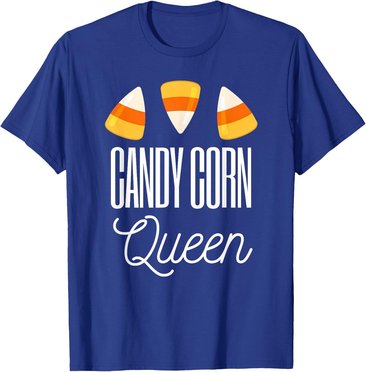 Candy Corn Queen - Funny Halloween Candycorn Gift T-Shirt - T-Shirt | Royal