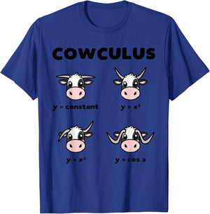 Funny Nerdy Cowculus Calculus Math Joke Mathematics Teacher T-Shirt - T-Shirt | Royal