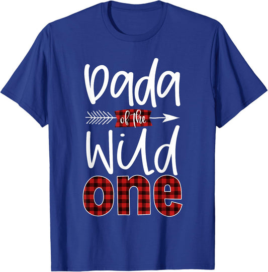 Dada of the Wild One Buffalo Plaid Lumberjack 1st Birthday T-Shirt - T-Shirt | Royal