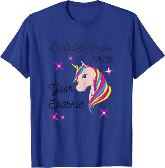 Unique Unicorn Inspirational Encouraging Rainbow T-Shirt - T-Shirt | Royal