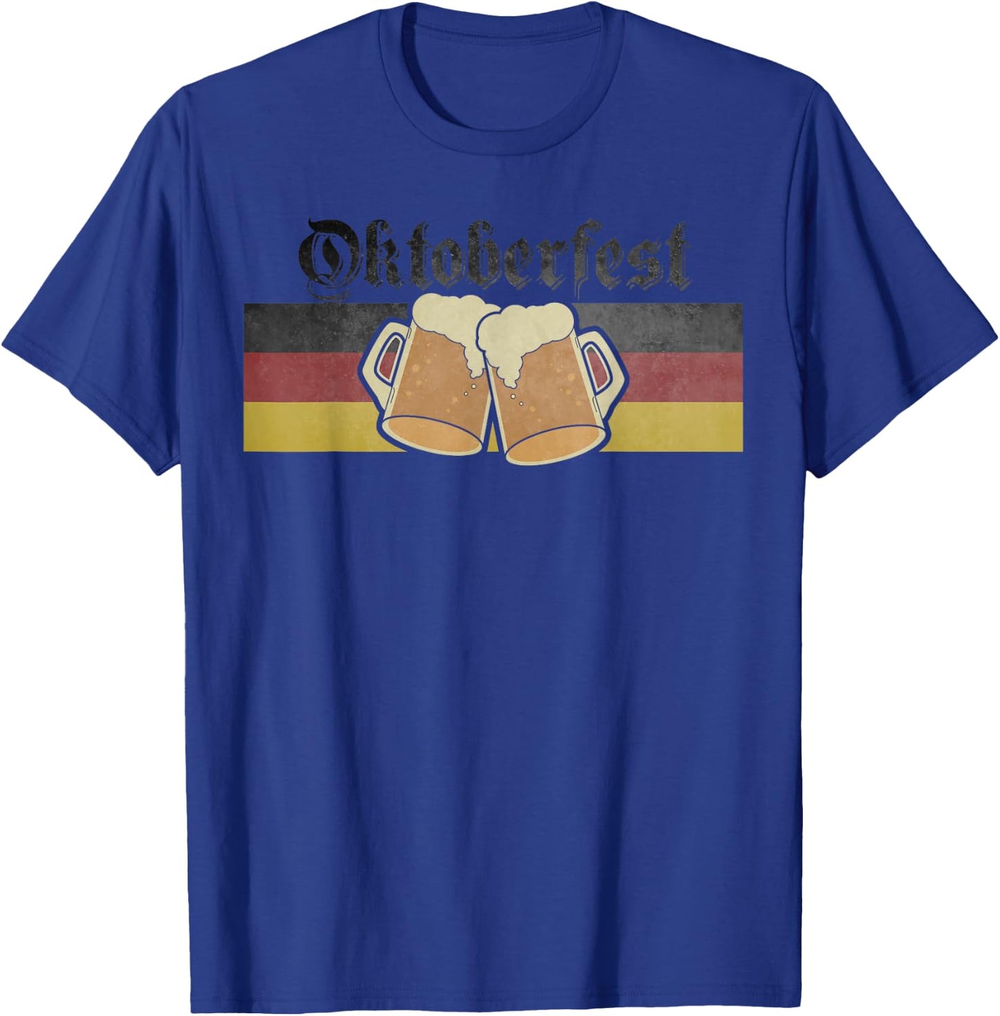 Oktoberfest Germany Beer Festival Deutschland Flag Vintage T-Shirt - T-Shirt | Royal