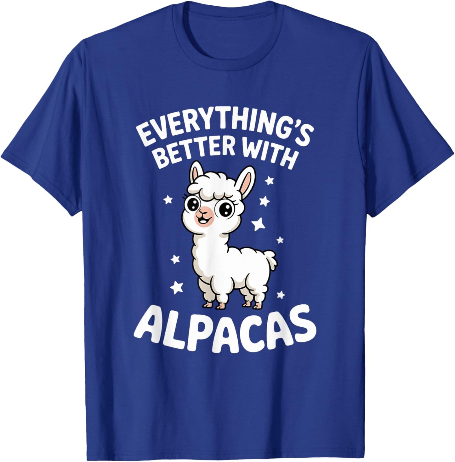 Cute Alpaca Lover Adults or Kids Alpacas T-Shirt - T-Shirt | Royal