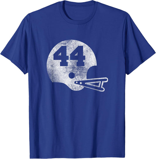 Vintage Football Jersey Number 44 Player Number T-Shirt - T-Shirt | Royal