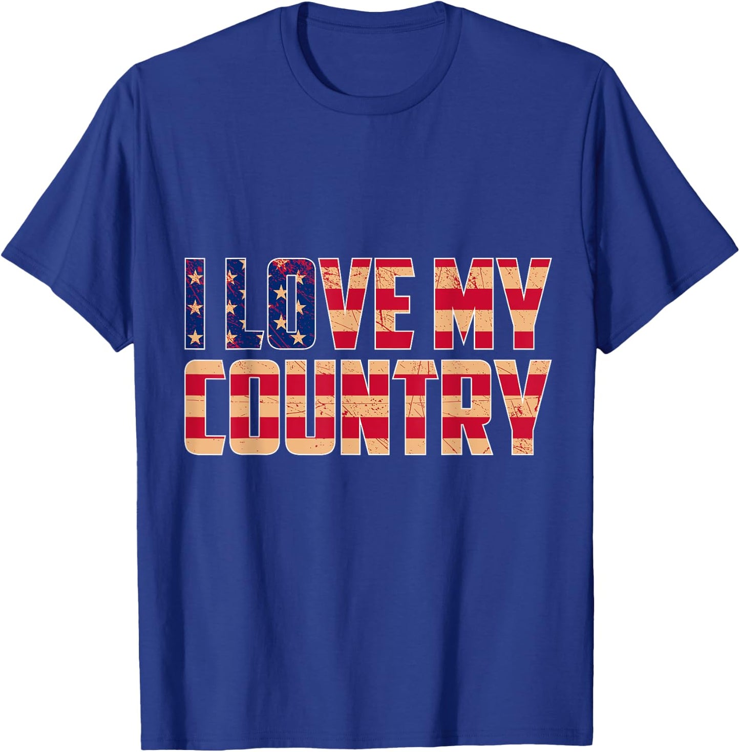 I Love my Country USA T-Shirt - T-Shirt | Royal