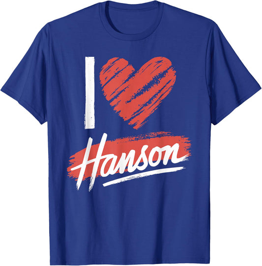 I Love HANSON County I Heart HANSON T-Shirt - T-Shirt | Royal