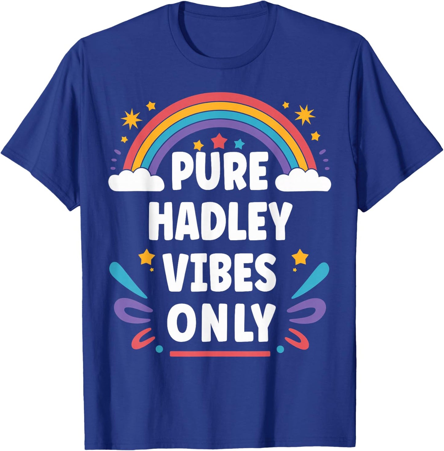 HADLEY Vibes Only Cute Retro Girls HADLEY Name T-Shirt - T-Shirt | Royal