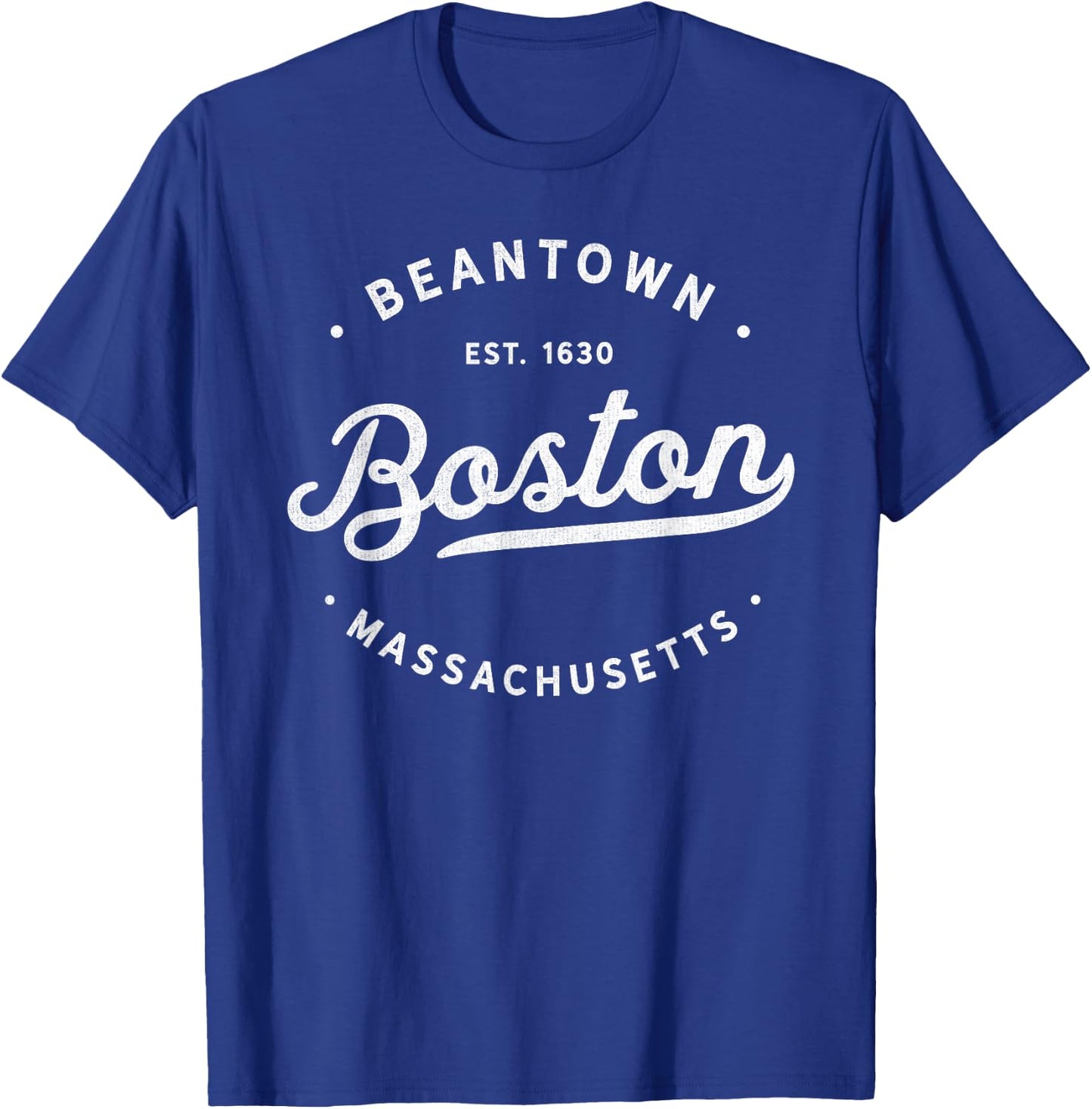 Classic Retro Vintage Boston Massachusetts Beantown USA T-Shirt - T-Shirt | Royal