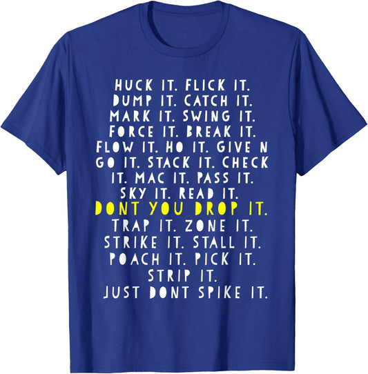 Ultimate frisbee game language Frowler Disc Golf Player T-Shirt - T-Shirt | Royal