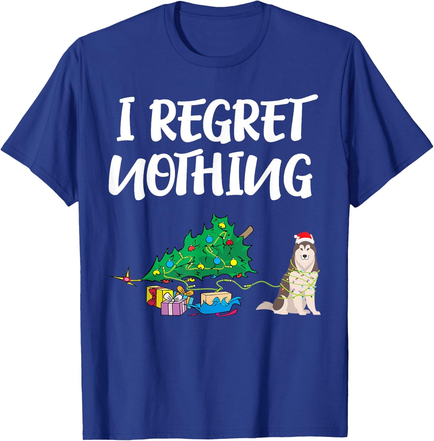 Funny Husky Dog Christmas Shirt | Puppy Pet Husky Women Kids T-Shirt - T-Shirt | Royal
