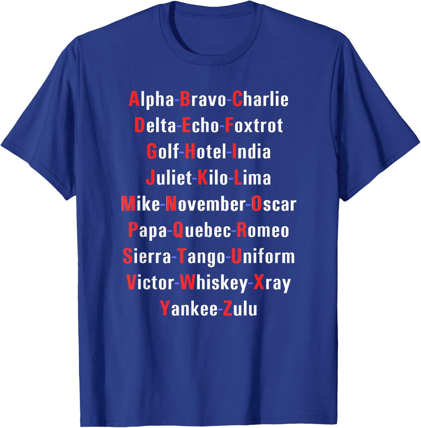 Alpha Bravo Charlie American T-Shirt - T-Shirt | Royal