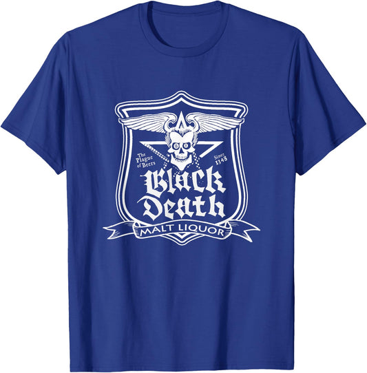 Black Death Malt Liquor Funny Beer T-Shirt - T-Shirt | Royal