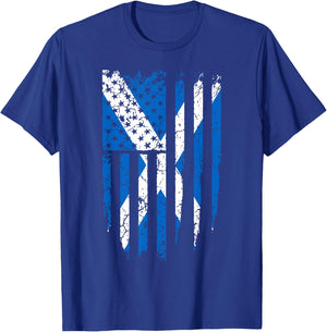 Scottish American Scotland & America Flag T-Shirt - T-Shirt | Royal