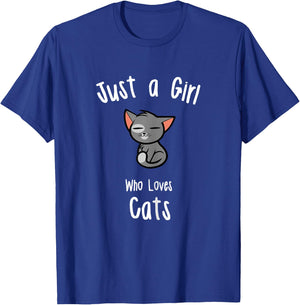 Cat Shirt for Girls T-Shirt - T-Shirt | Royal