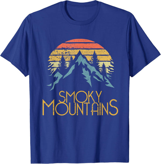 Vintage Great Smoky Mountains National Park GSMNP T-Shirt - T-Shirt | Royal