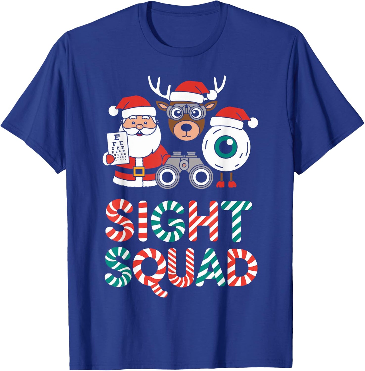 Cute Sight Squad Christmas Eye Doctor Christmas Optician T-Shirt - T-Shirt | Royal