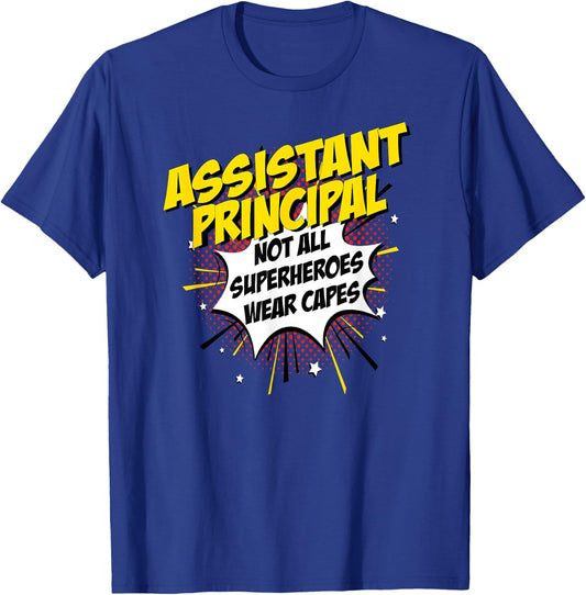 Assistant Principal Superhero product Funny Comic Gifts T-Shirt - T-Shirt | Royal
