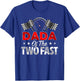 Dada of The Two Fast Second Birthday Racing Car Family T-Shirt - T-Shirt | Royal