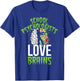 School Psychologists Love Brains Halloween Teacher Counselor T-Shirt - T-Shirt | Royal