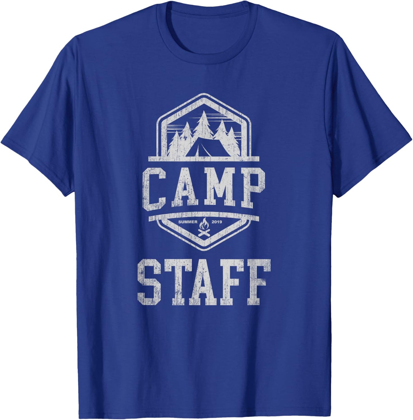 CAMP STAFF Campground Crew Summer Camping Counselor Director T-Shirt - T-Shirt | Royal