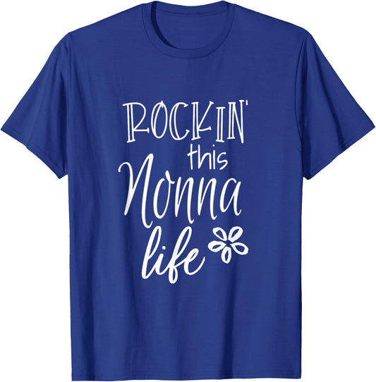 Rockin This Life Cute Nonna graphic Gift from Grandkids T-Shirt - T-Shirt | Royal