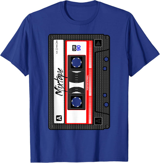 Cassette Tape Music Mix Audio 90s Party 80s Outfit Cassette T-Shirt - T-Shirt | Royal