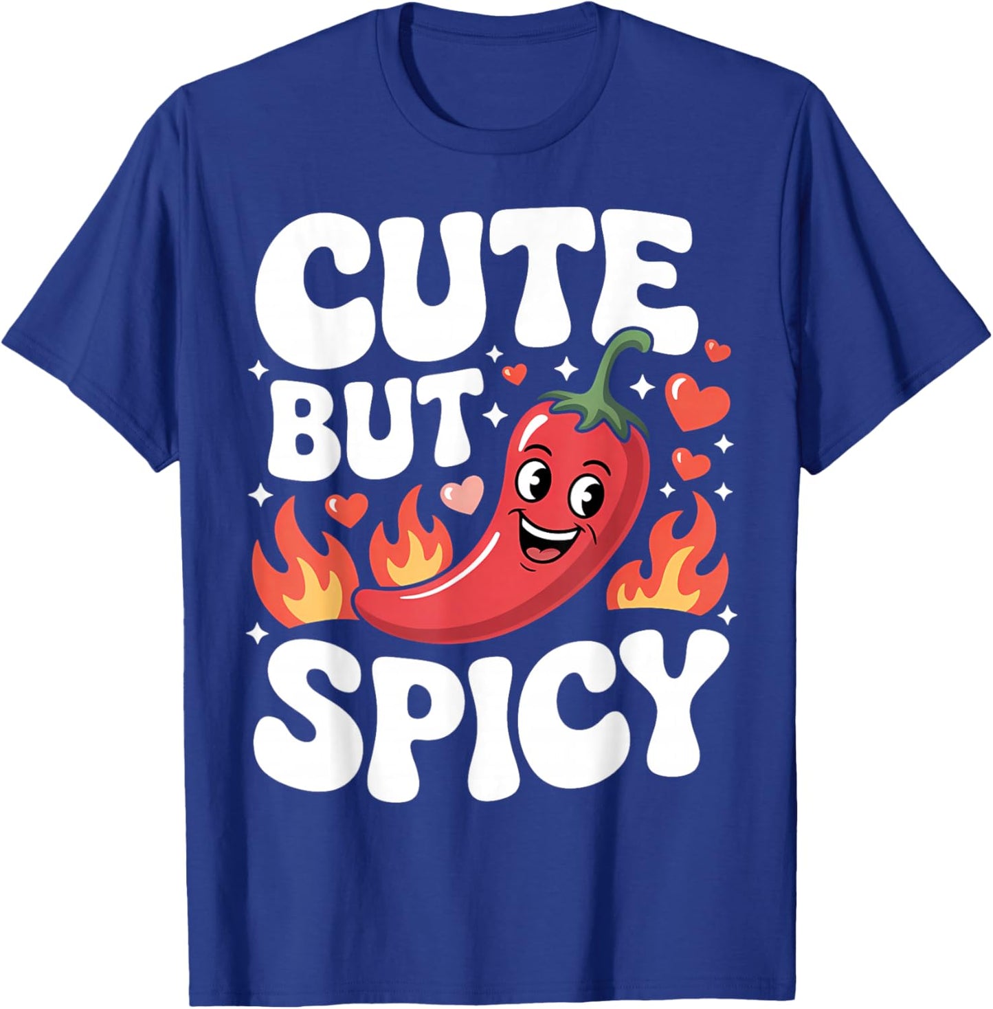 Cute But Spicy Smiling Chili Red Pepper for Kids Women Men T-Shirt - T-Shirt | Royal