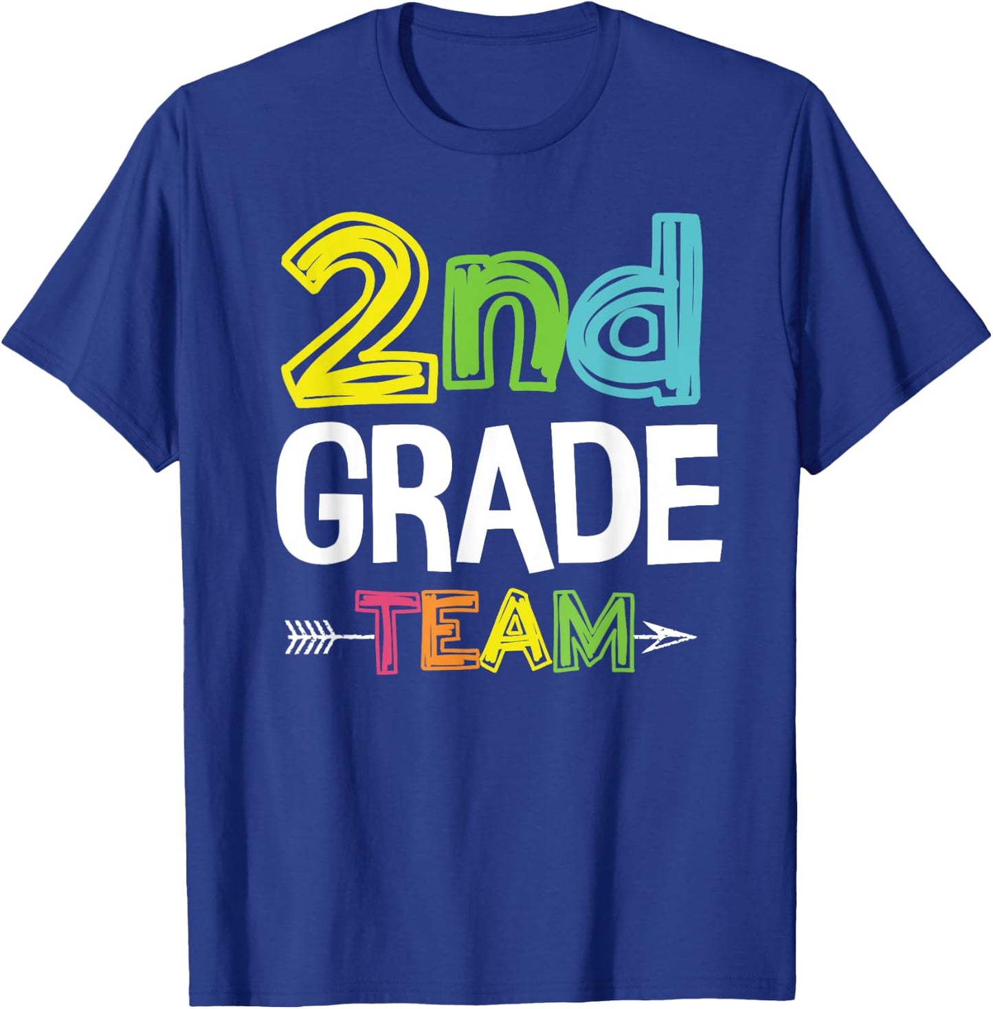 2nd Grade Team 2nd Grade Squad Teacher Gifts Women Girls Kids T-Shirt - T-Shirt | Royal