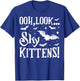 Oh Look Sky Kittens Funny Bat Lover Halloween T-Shirt - T-Shirt | Royal