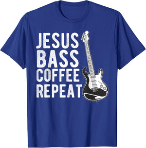 Christian Bass Guitar Player Worship Jesus Bassist Music T-Shirt - T-Shirt | Royal