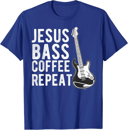 Christian Bass Guitar Player Worship Jesus Bassist Music T-Shirt - T-Shirt | Royal