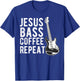 Christian Bass Guitar Player Worship Jesus Bassist Music T-Shirt - T-Shirt | Royal