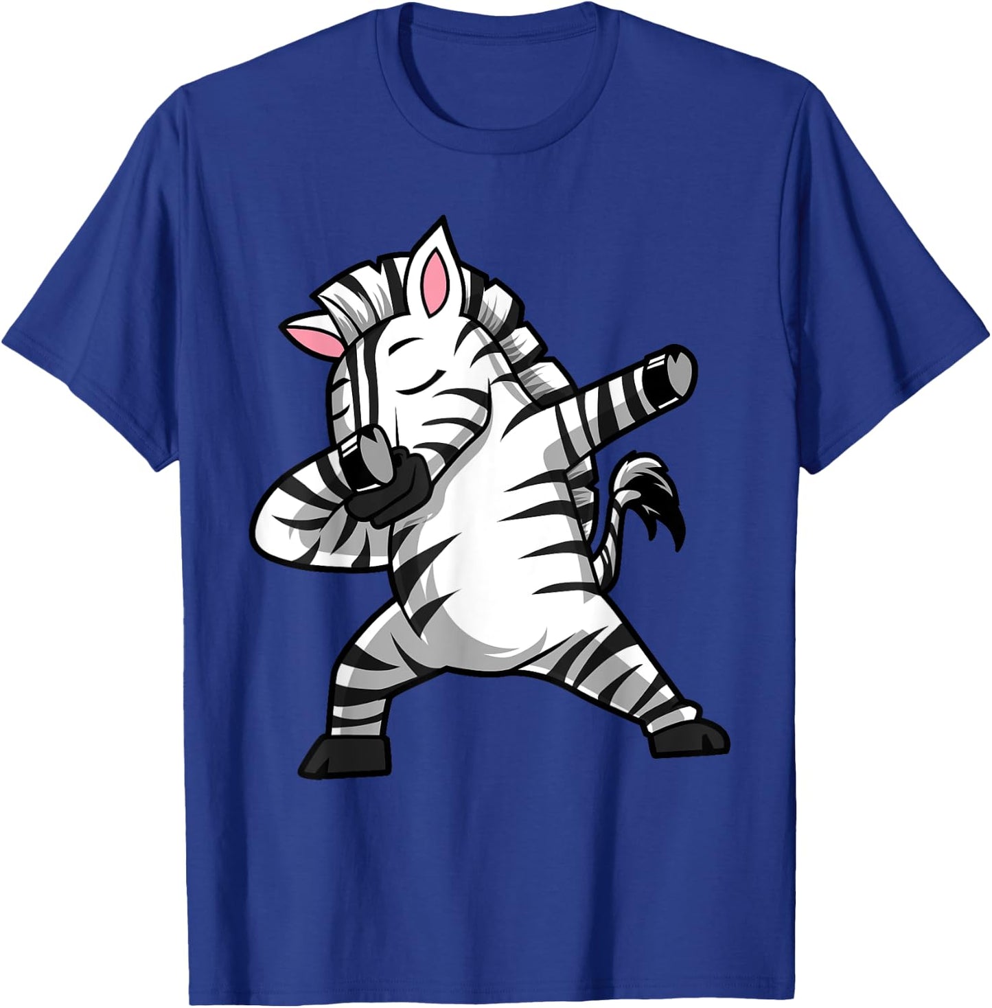 Dabbing Zebra Dab Funny Gift women kids cute T-Shirt - T-Shirt | Royal