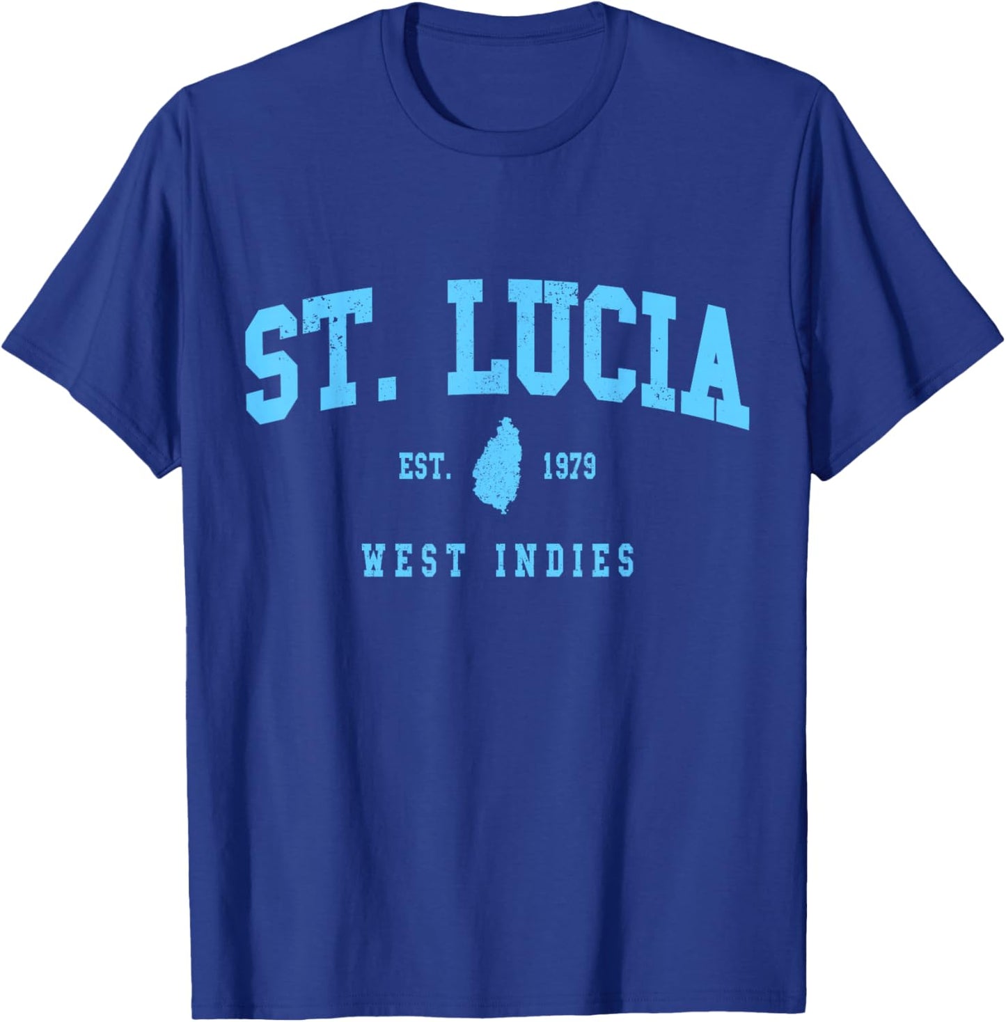 St. Lucia West Indies Pride Souvenir Vintage T-Shirt - T-Shirt | Royal