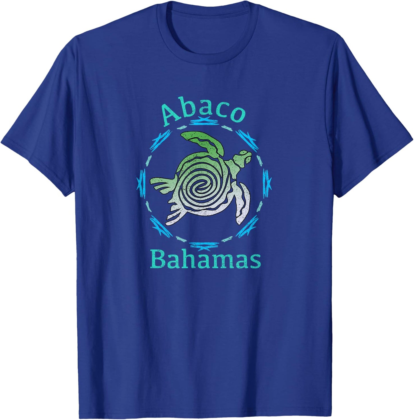 Abaco Bahamas Vintage Tribal Turtle T-Shirt - T-Shirt | Royal