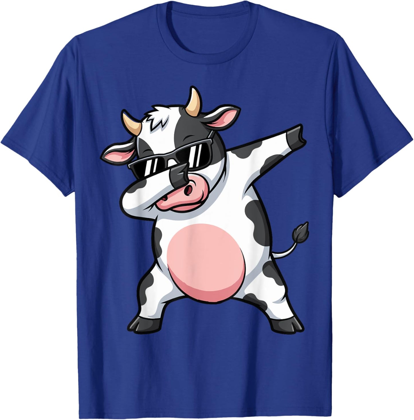 Dabbing Cow Sunglasses Cow Animal T-Shirt - T-Shirt | Royal