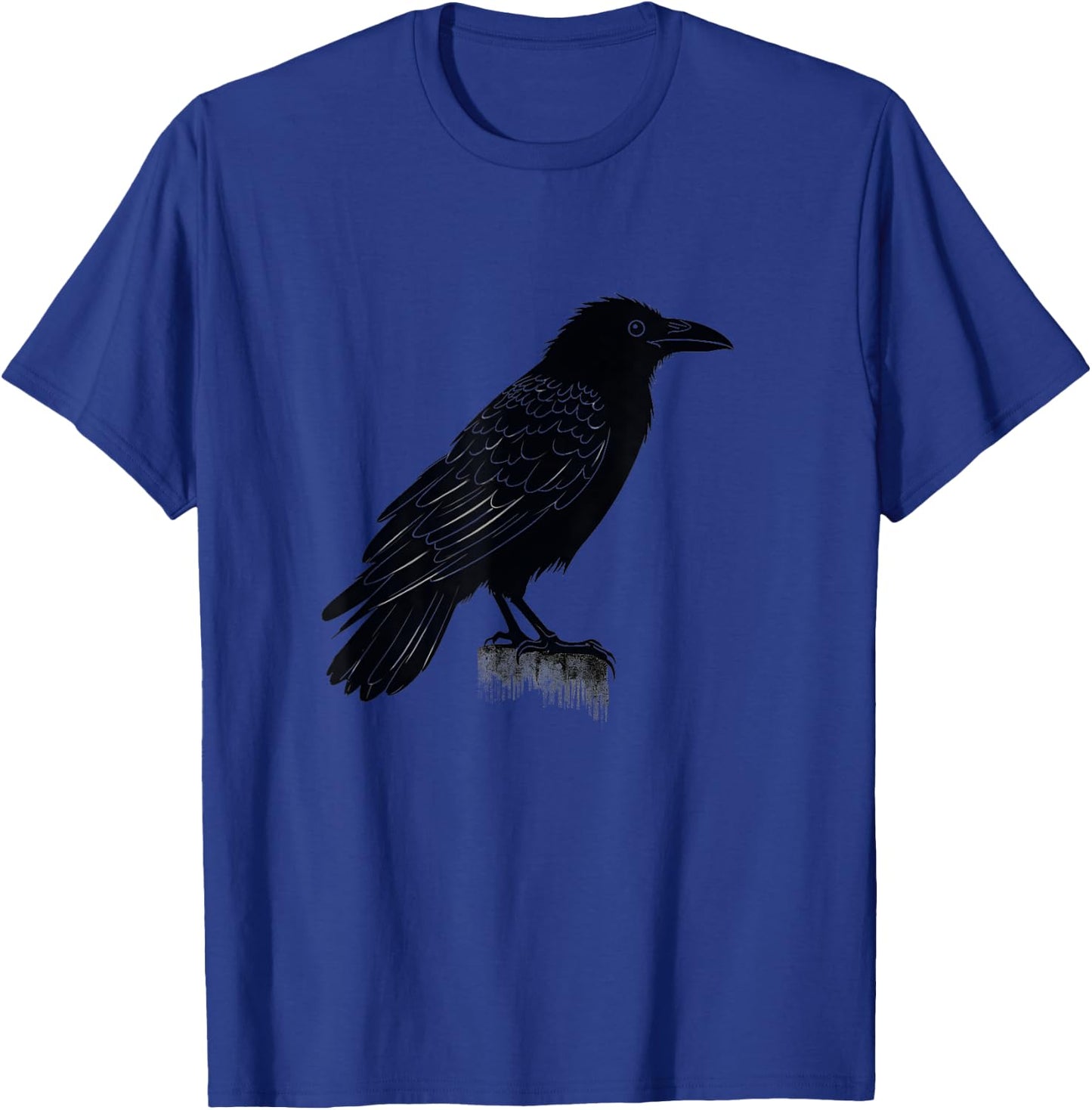 Vintage Crow Black Illustration Raven T-Shirt - T-Shirt | Royal