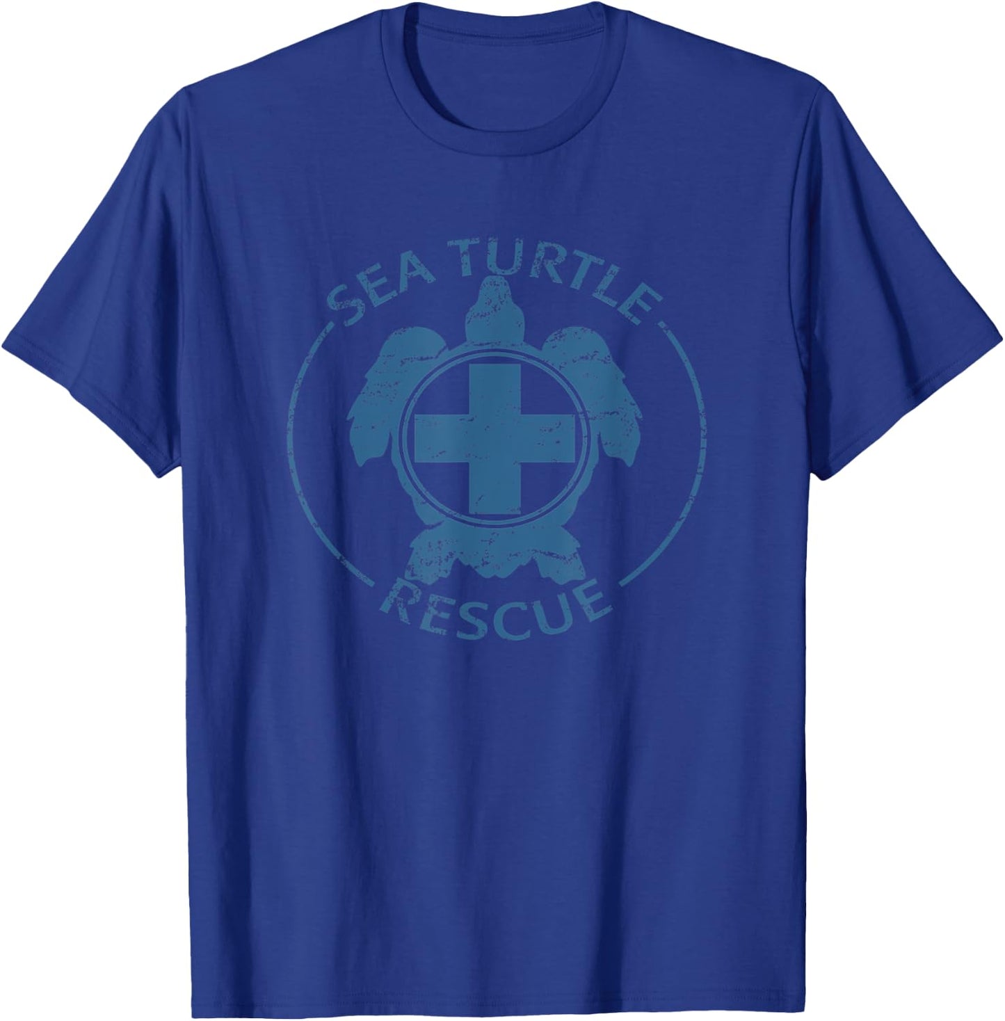 Sea Turtle Rescue Endangered Species T-Shirt - T-Shirt | Royal
