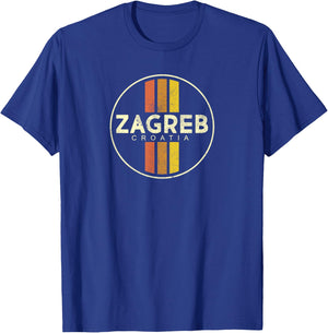 Retro Zagreb Croatia Vintage 80s Style T-Shirt - T-Shirt | Royal