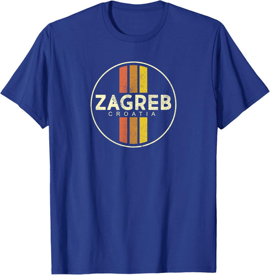 Retro Zagreb Croatia Vintage 80s Style T-Shirt - T-Shirt | Royal
