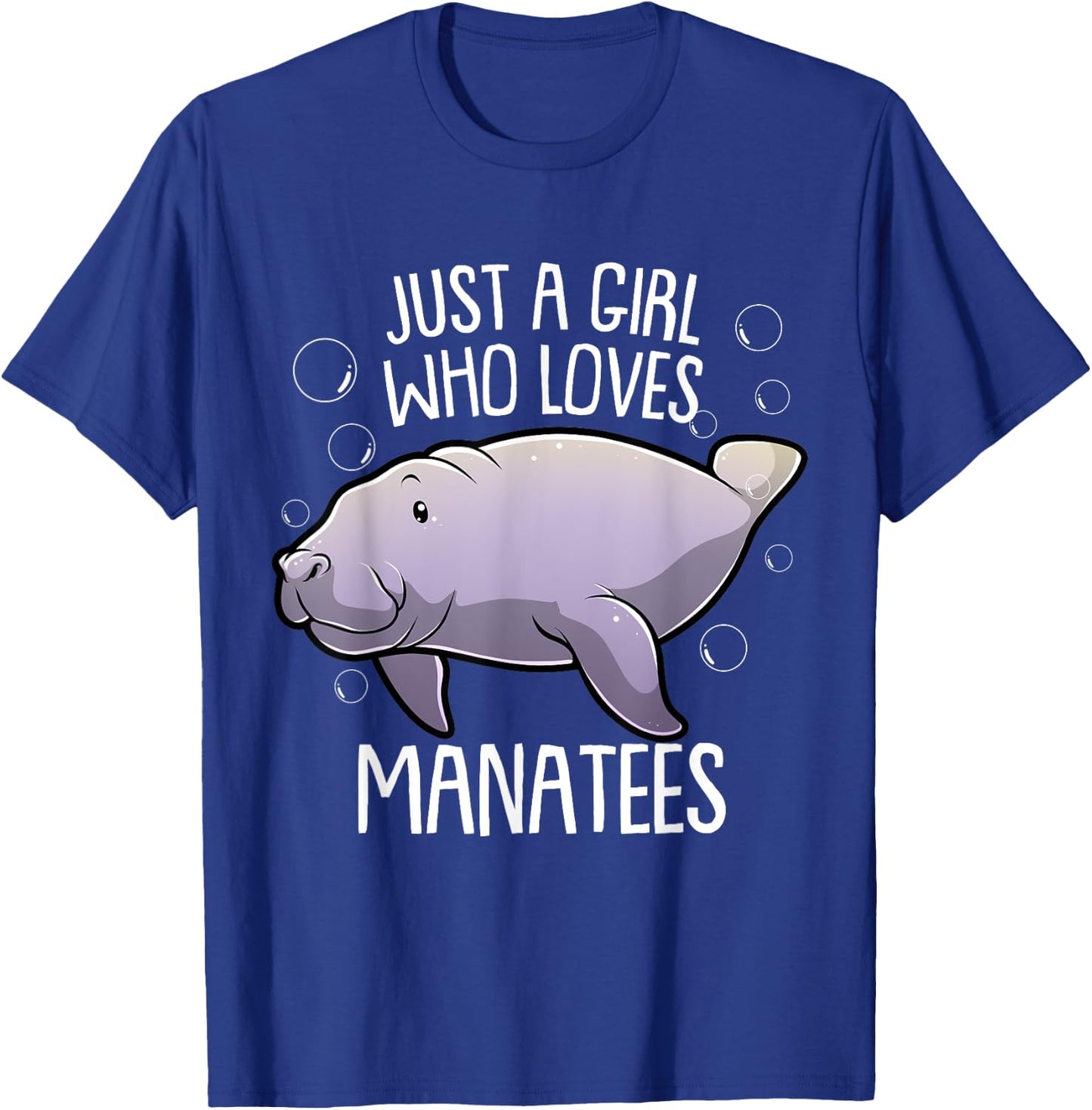 Manatee Design For Girls Women Kids Sea Cow Manatee Lovers T-Shirt - T-Shirt | Royal