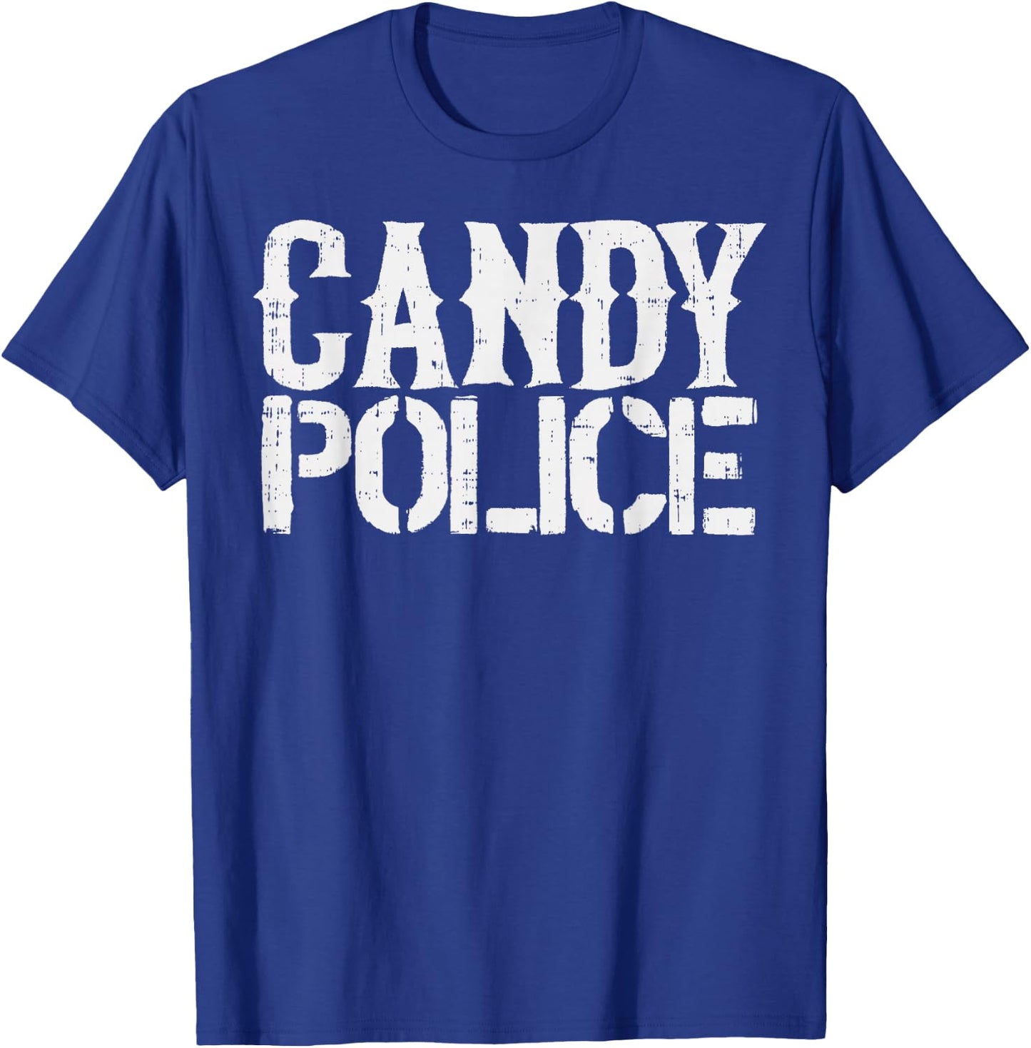 Candy Police Shirt Funny Parents Halloween Costume Party T-Shirt - T-Shirt | Royal